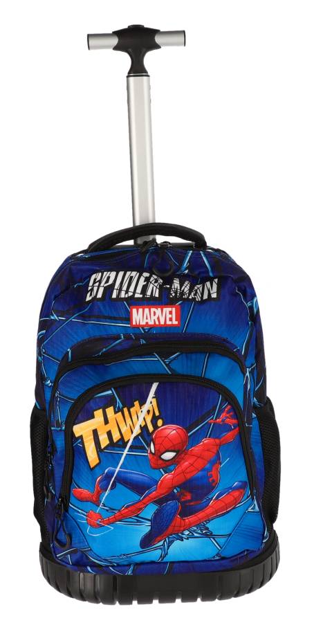 Ghiozdan Scolar Troller SPIDERMAN 3F 42HX30X20cm Albastru